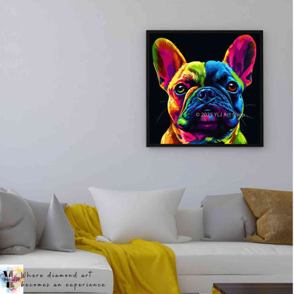 Rainbow Bulldog - Dog Diamond Painting Kit - YLJ Art Shop