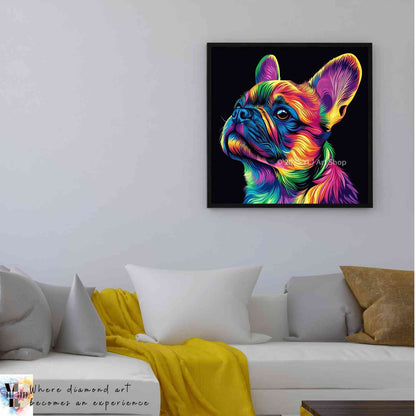 Rainbow Frenchie - Dog Diamond Painting Kit - YLJ Art Shop