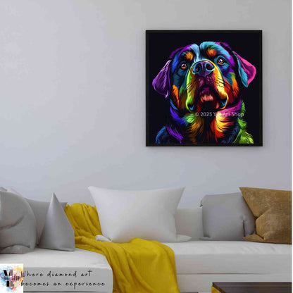 Rainbow Rottie - Dog Diamond Painting Kit - YLJ Art Shop