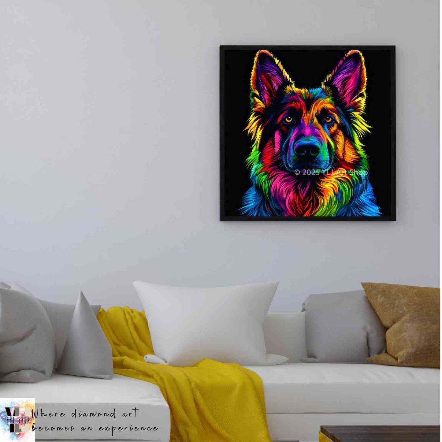 Rainbow Shepherd - Dog Diamond Painting Kit - YLJ Art Shop