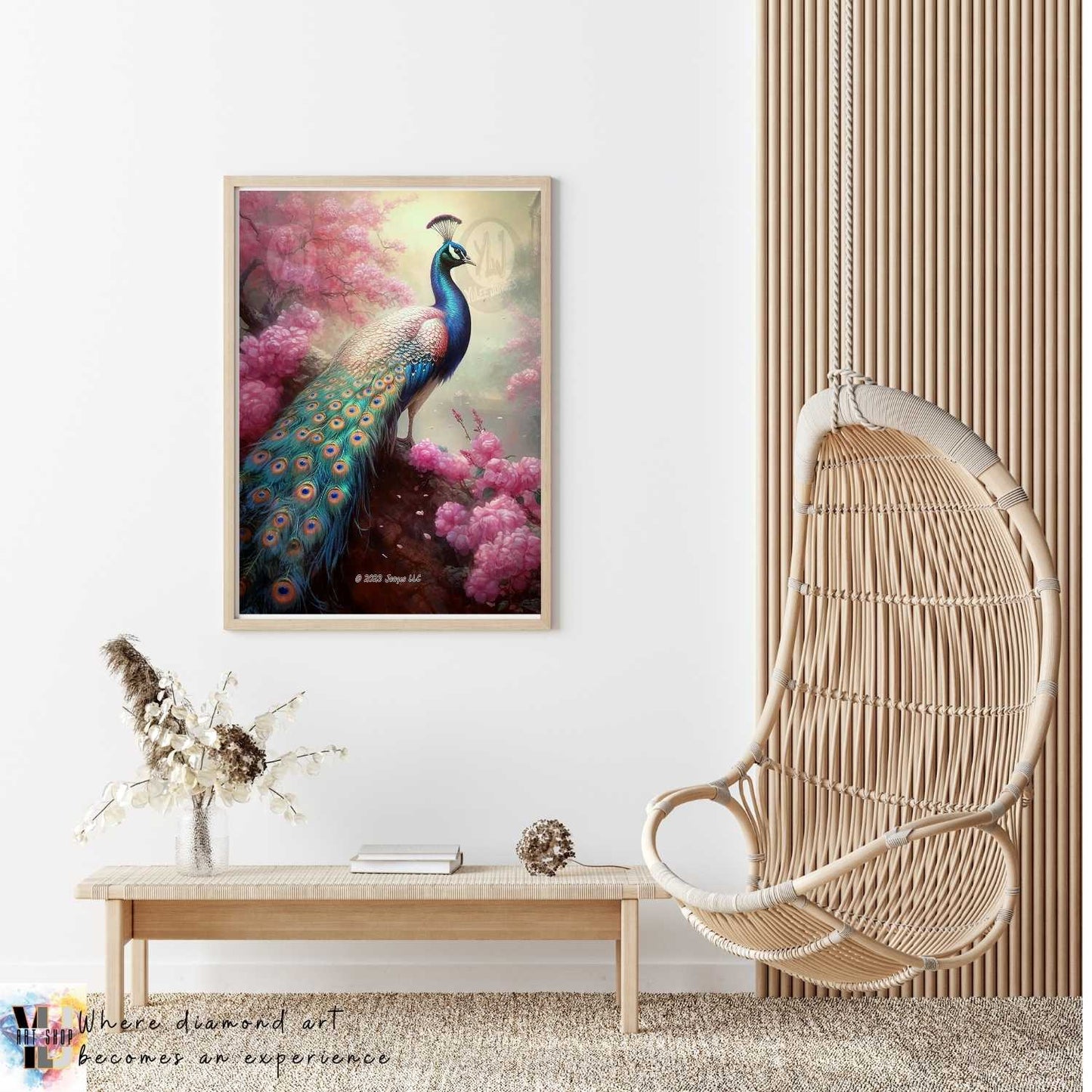 Blossoming Majesty - Peacock Diamond Painting Kit - YLJ Art Shop - YLJ Art Shop