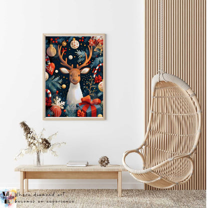 Rudolph's Festive Forest Frenzy - Christmas Diamond Painting Kit - YLJ Art Shop - YLJ Art Shop