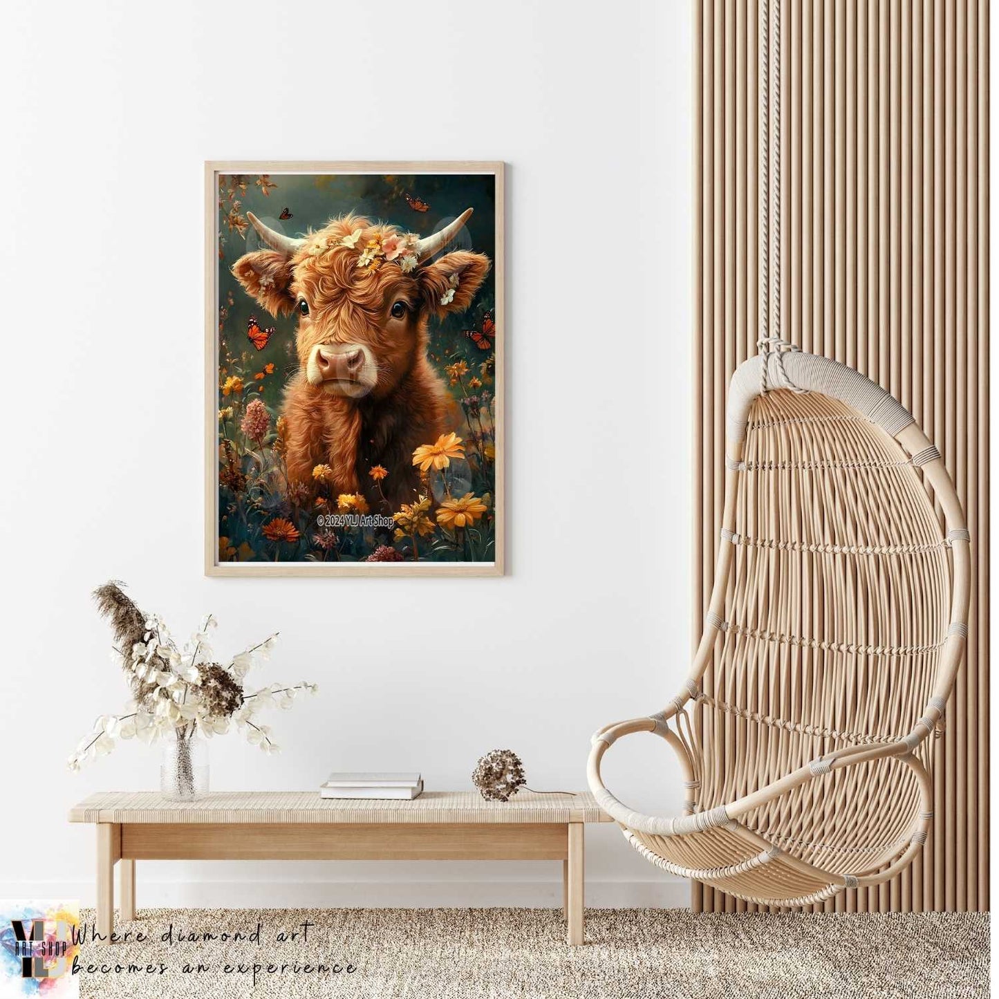 Meadow Guardian - Cow Diamond Painting Kit - YLJ Art Shop - YLJ Art Shop