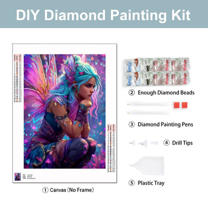 Prism Fluttera – 5D Diamond Painting Kit (50x70 cm / 20"x28") | Round Acrylic Drills