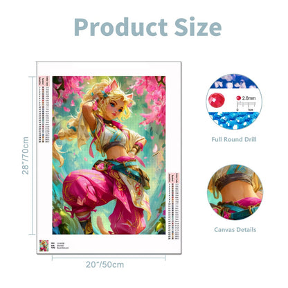 Cherrytail Spirit – 5D Diamond Painting Kit (50x70 cm / 20"x28") | Round Acrylic Drills