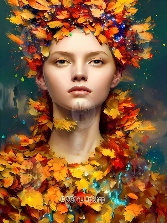 Herfstkleuren - Portret Diamond Painting Kit - YLJ Art Shop