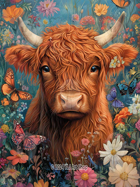 Highland Grace - Cow Diamond Painting Kit - YLJ Art Shop