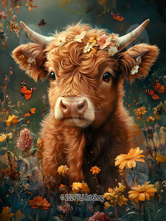 Meadow Guardian - Cow Diamond Painting Kit - YLJ Art Shop