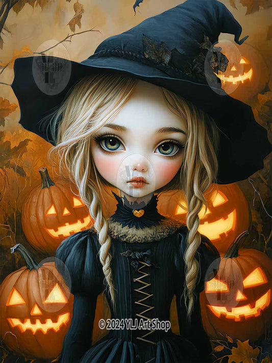 Midnight Witch - Halloween Diamond Painting Kit - YLJ Art Shop