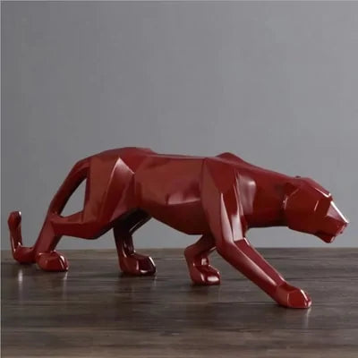 Elegance in Motion: Resin Leopard Statue - YLJ Art Shop