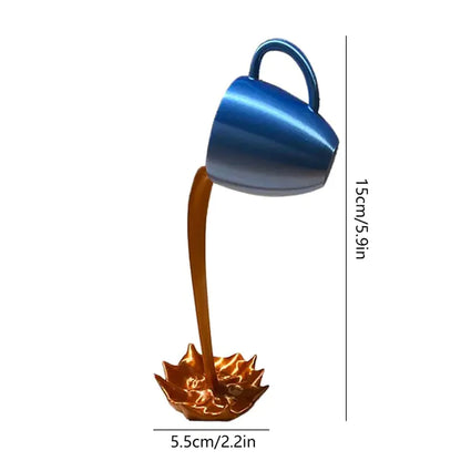 Spill Flow: Floating Coffee Cup Sculpture - YLJ Art Shop