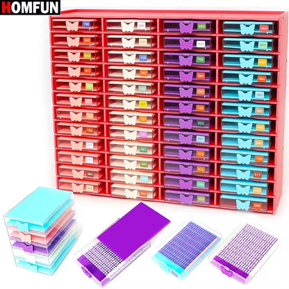 Diamond Painting Storage Organizer – 12/24/48 Slot Tray & Rack Set for DIY Drill Accessories