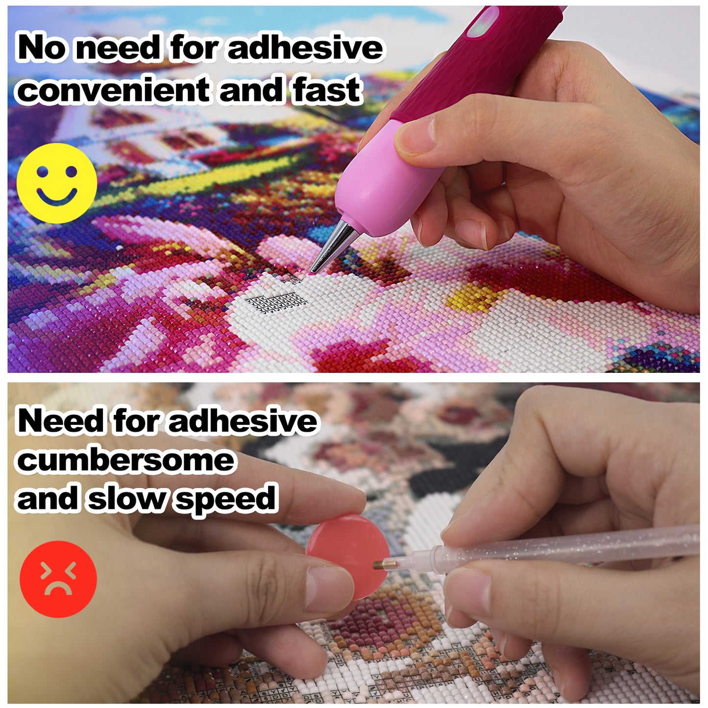 Electric suction diamond pen vs. traditional wax pen