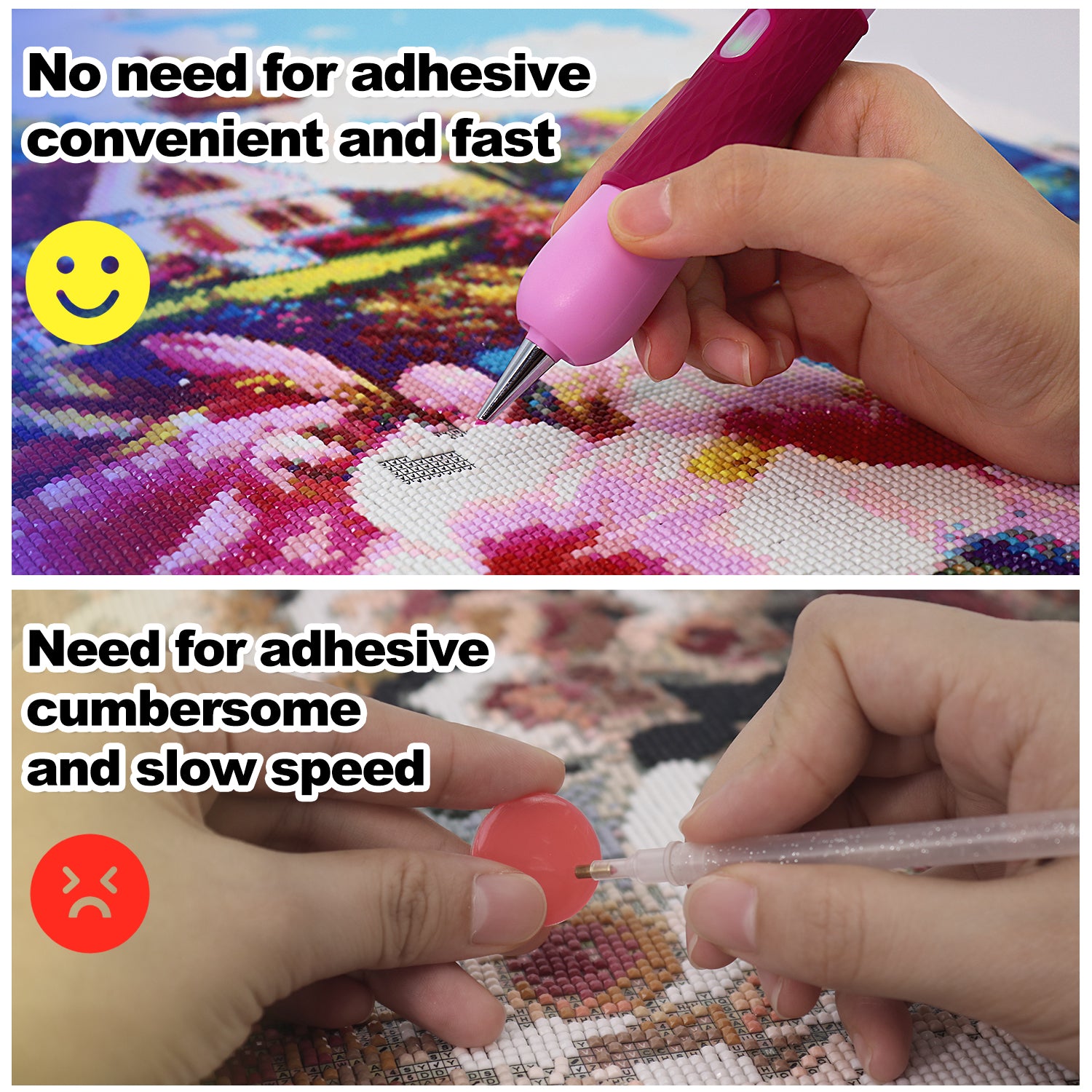 Electric suction diamond pen vs. traditional wax pen
