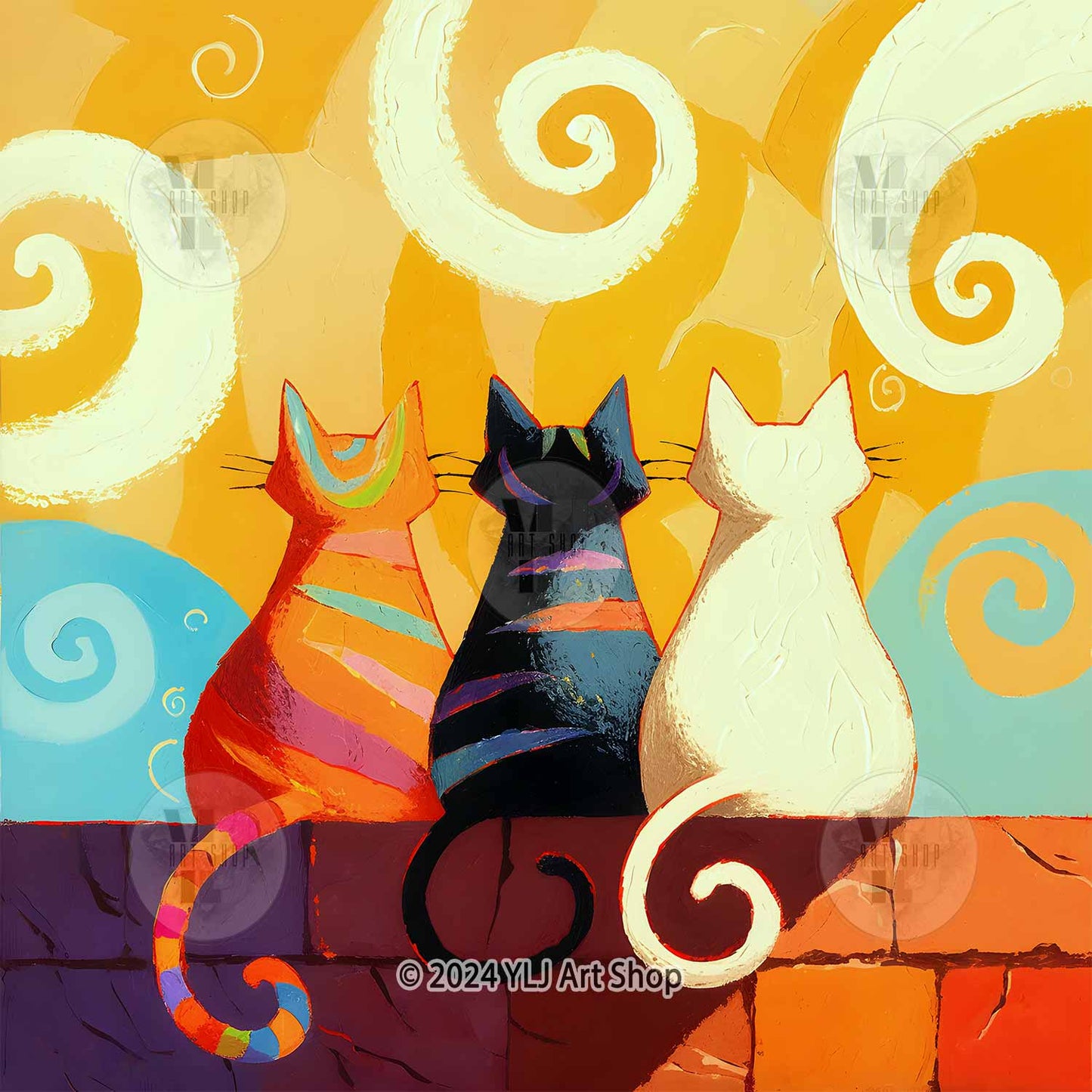 Sunset Stroll - Cat Diamond Painting Kit - YLJ Art Shop