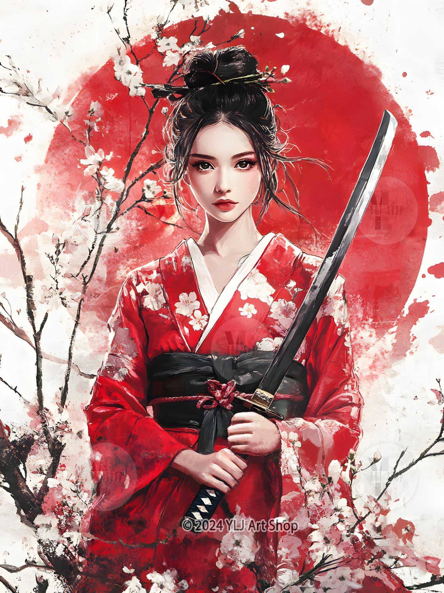 Blossom Guardian - Kimono Diamond Painting Kit - YLJ Art Shop