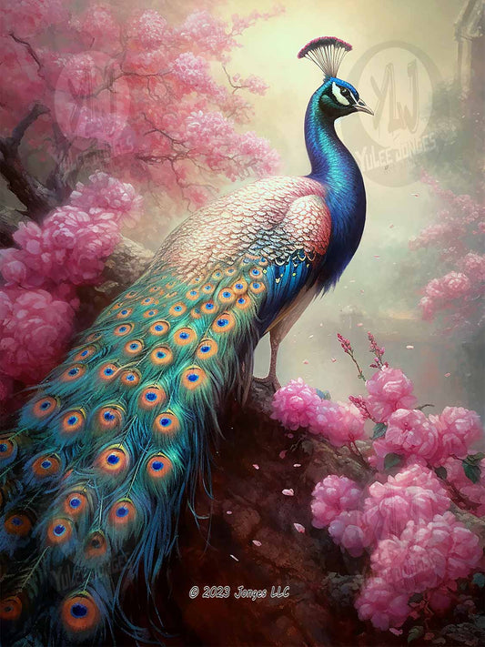 Blossoming Majesty - Peacock Diamond Painting Kit - YLJ Art Shop - YLJ Art Shop