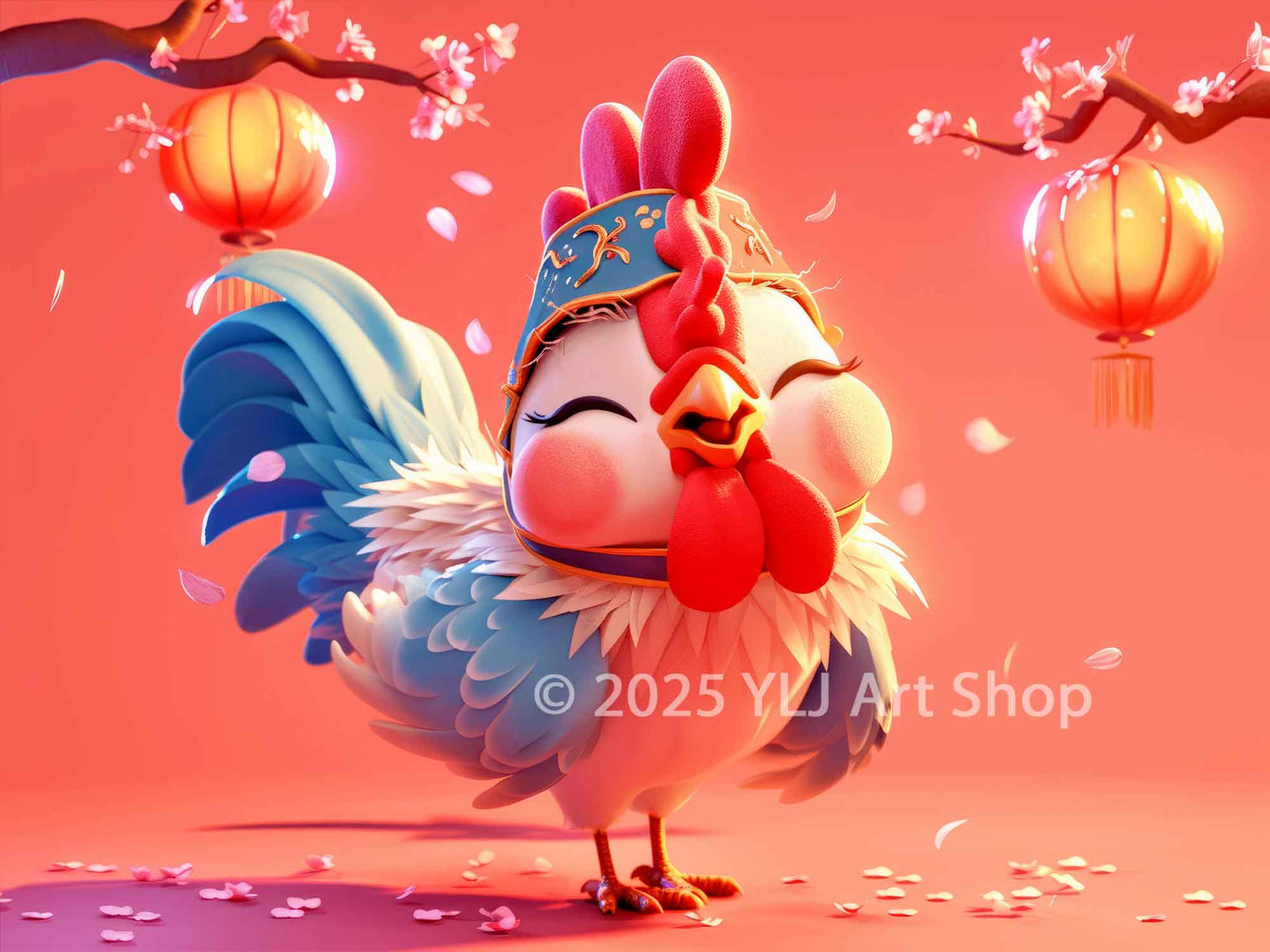 Celestial Rooster Spirit - Chinese Zodiac Diamond Painting Kit - YLJ Art Shop