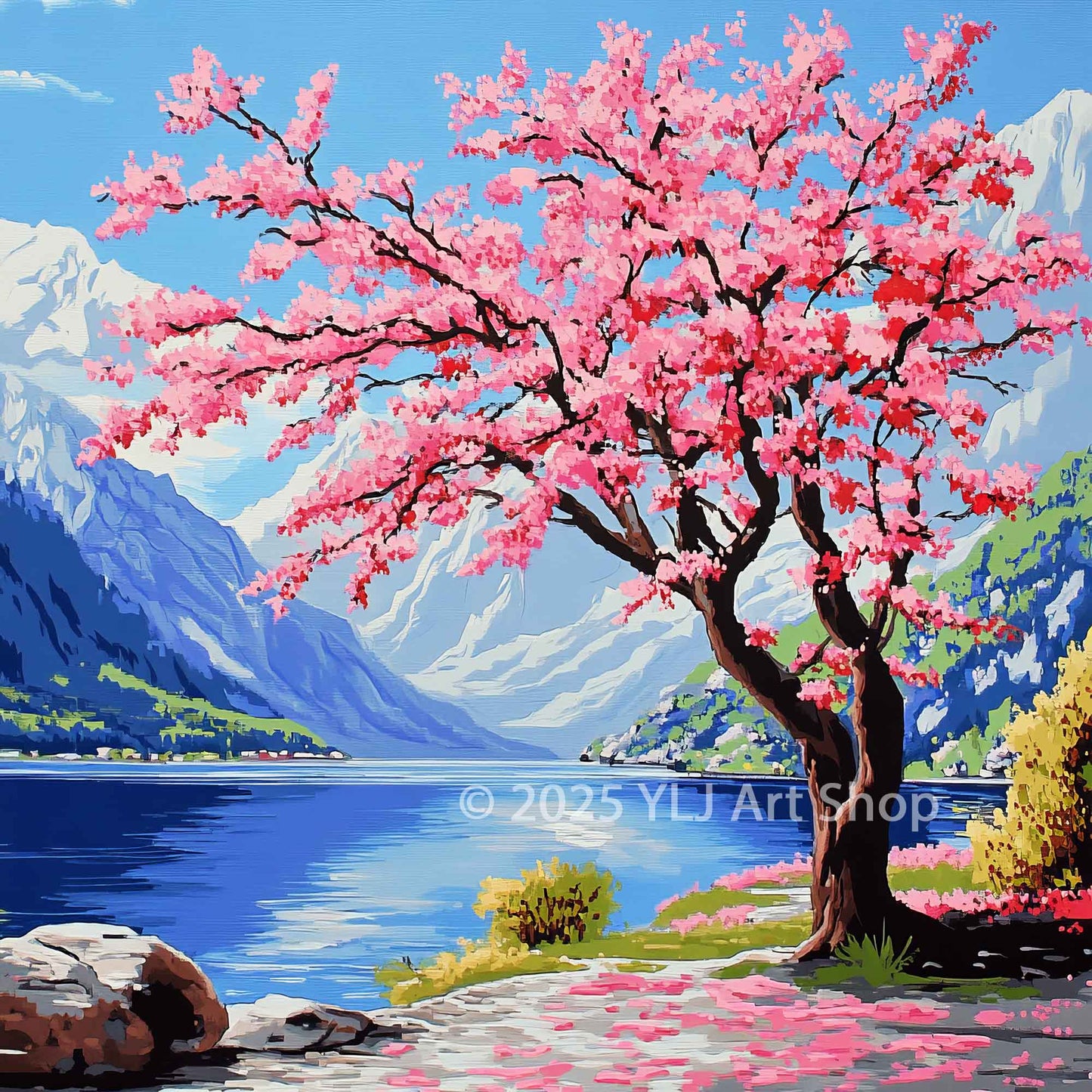 Diamond Painting Kit - Blossoming Tranquility - Landscape Diamond Painting Kit - YLJ Art Shop