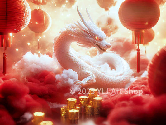 Dragons Celestial Majesty - Chinese Zodiac Diamond Painting Kit - YLJ Art Shop