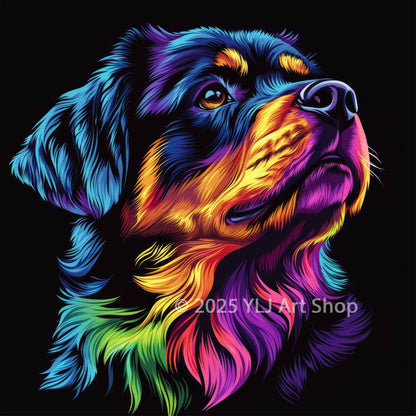 Luminous Guardian - Dog Diamond Painting Kit - YLJ Art Shop