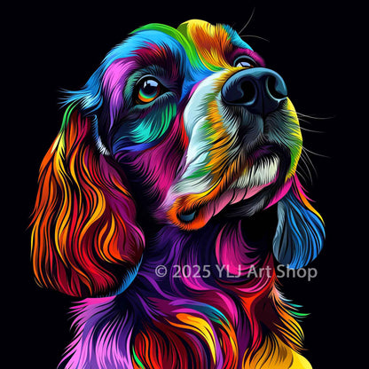 Radiant Spaniel - Dog Diamond Painting Kit - YLJ Art Shop