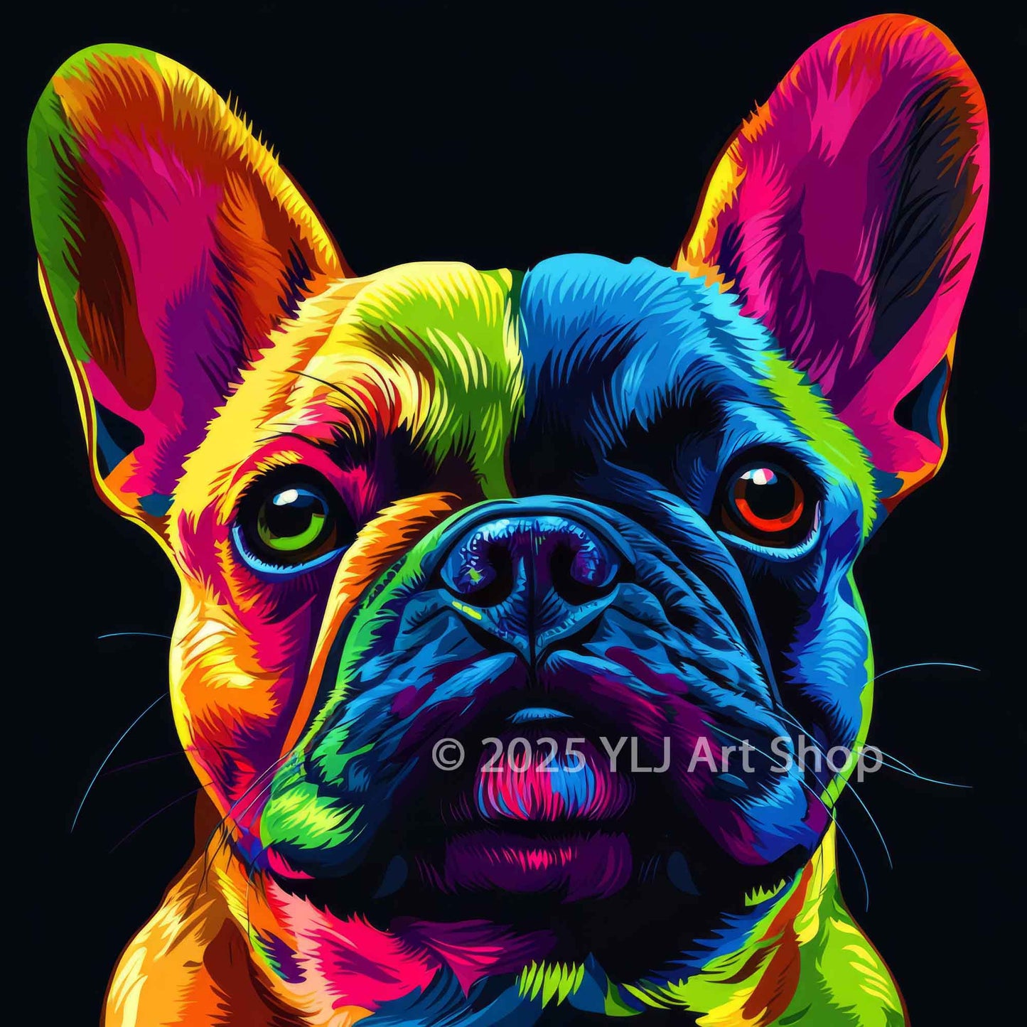 Rainbow Bulldog - Dog Diamond Painting Kit - YLJ Art Shop