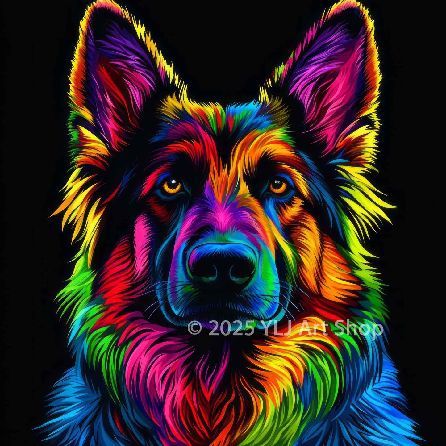 Rainbow Shepherd - Dog Diamond Painting Kit - YLJ Art Shop