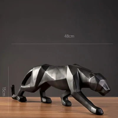 Elegance in Motion: Resin Leopard Statue - YLJ Art Shop