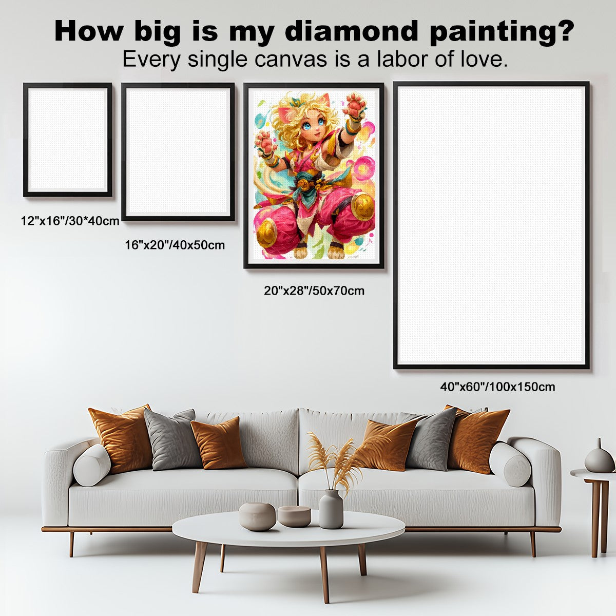 Pawko Power – 5D Diamond Painting Kit (50x70 cm / 20"x28") | Round Acrylic Drills