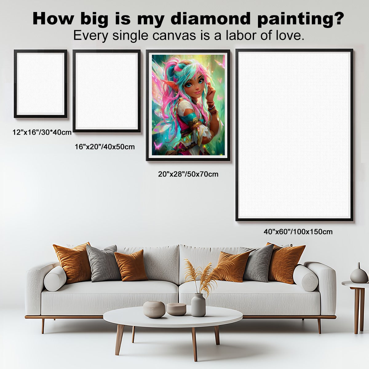 Glimmersprite – 5D Diamond Painting Kit (50x70 cm / 20"x28") | Round Acrylic Drills
