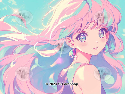 Dreamy Starlight - Anime Diamond Painting Kit - YLJ Art Shop - YLJ Art Shop