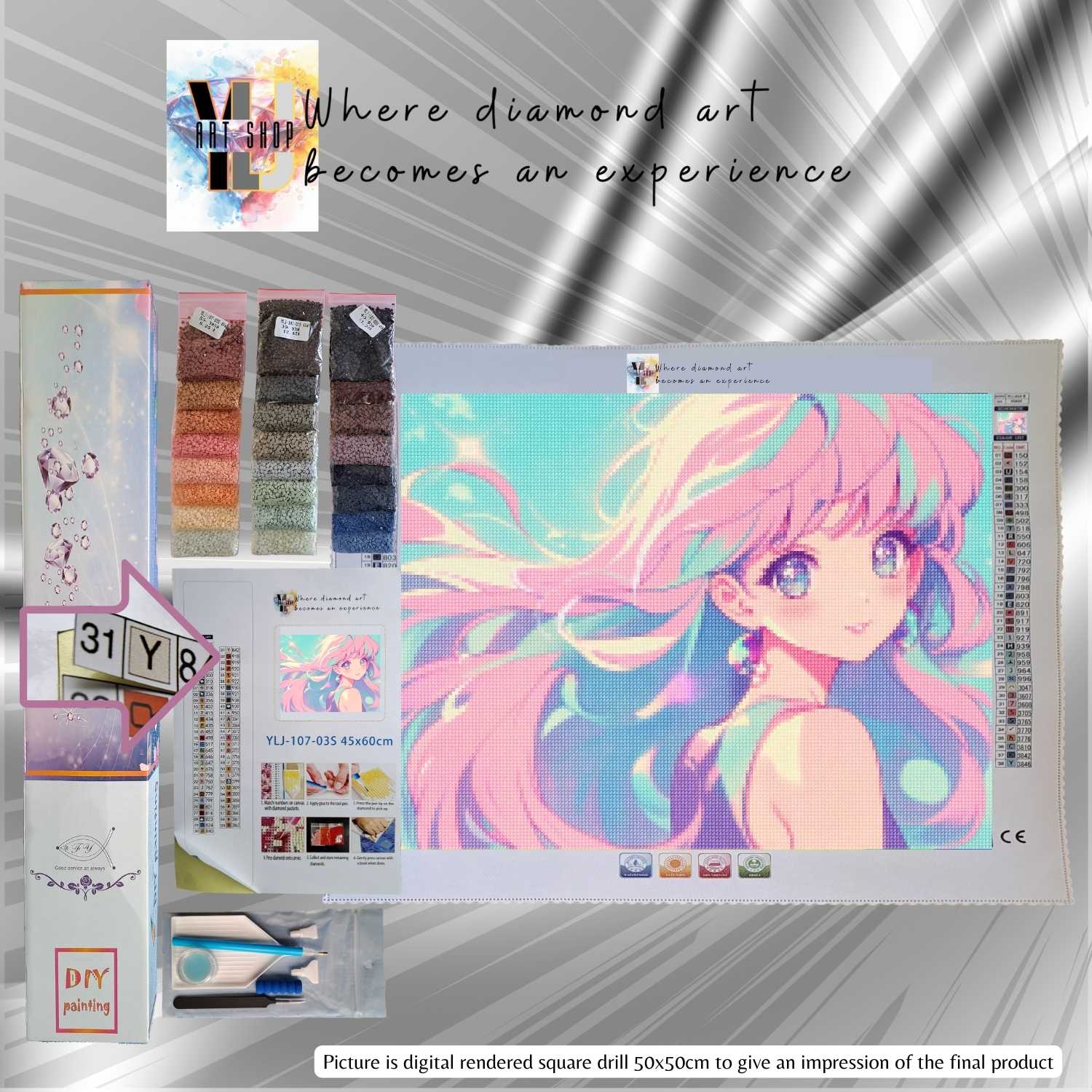 Dreamy Starlight - Anime Diamond Painting Kit - YLJ Art Shop - YLJ Art Shop