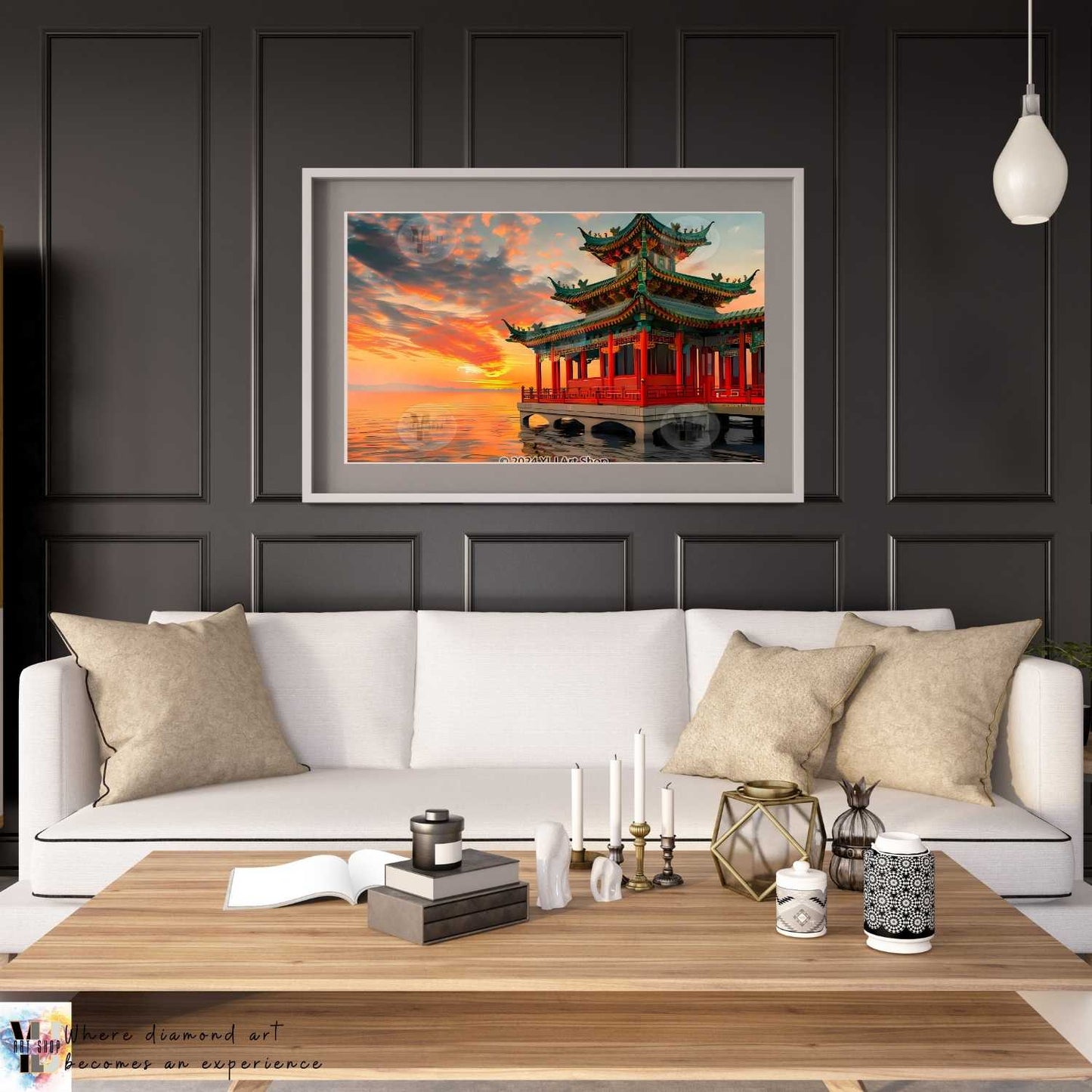 Enchanted Pavilion at Sunset - Landscape Diamond Painting Kit - YLJ Art Shop - YLJ Art Shop