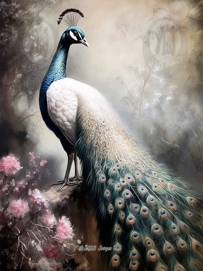 Ethereal Elegance - Peacock Diamond Painting Kit - YLJ Art Shop - YLJ Art Shop