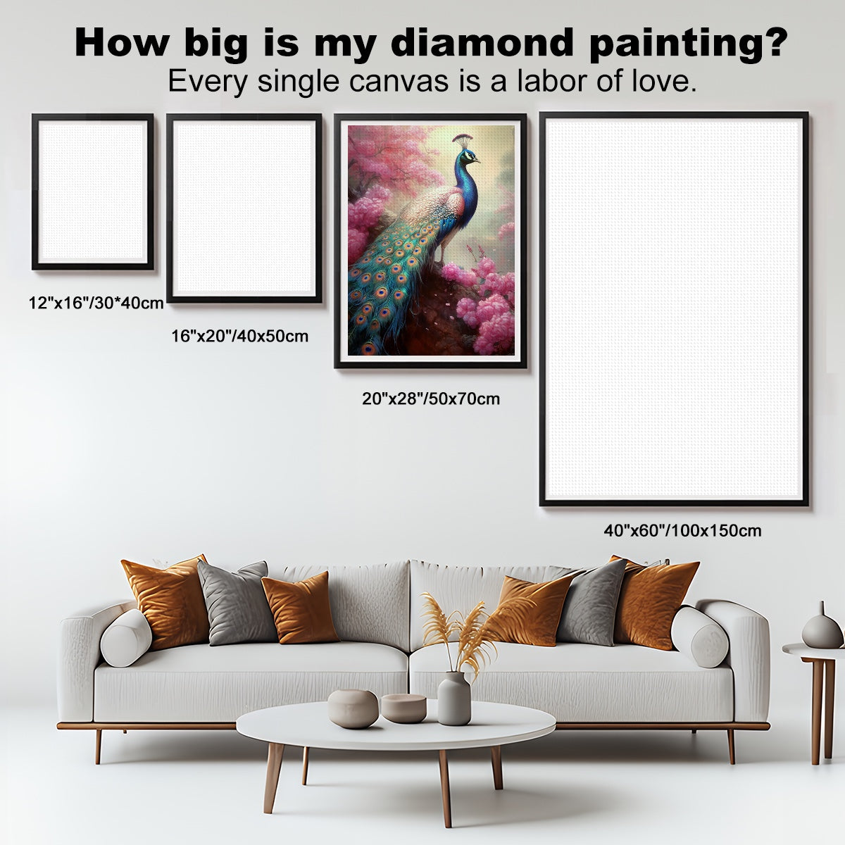 Blossoming Majesty – 5D Diamond Painting Kit (50x70 cm / 20"x28") – Full Drill, Round Acrylic Drills