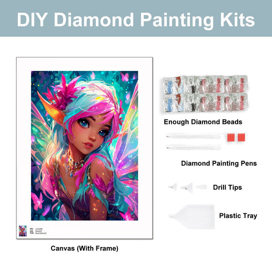 Lunalight Muse – 5D Diamond Painting Kit (50x70 cm / 20"x28") | Round Acrylic Drills