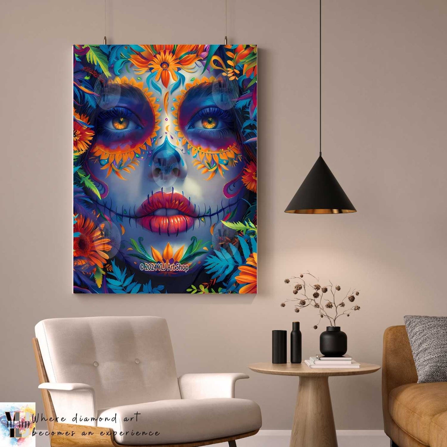 Festival Elegance - Día de los Muertos Diamond Painting Kit - YLJ Art Shop - YLJ Art Shop