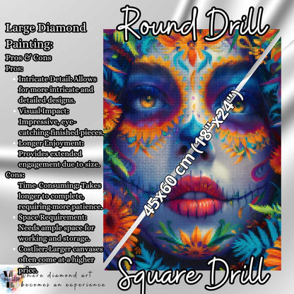 Festival Elegance - Día de los Muertos Diamond Painting Kit - YLJ Art Shop - YLJ Art Shop