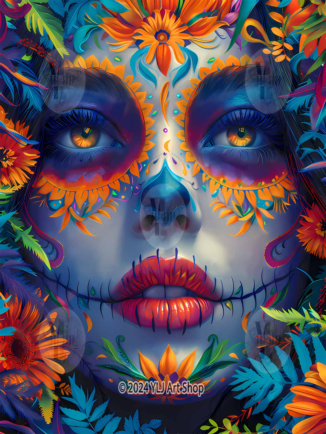 Festival Elegance - Día de los Muertos Diamond Painting Kit - YLJ Art Shop - YLJ Art Shop