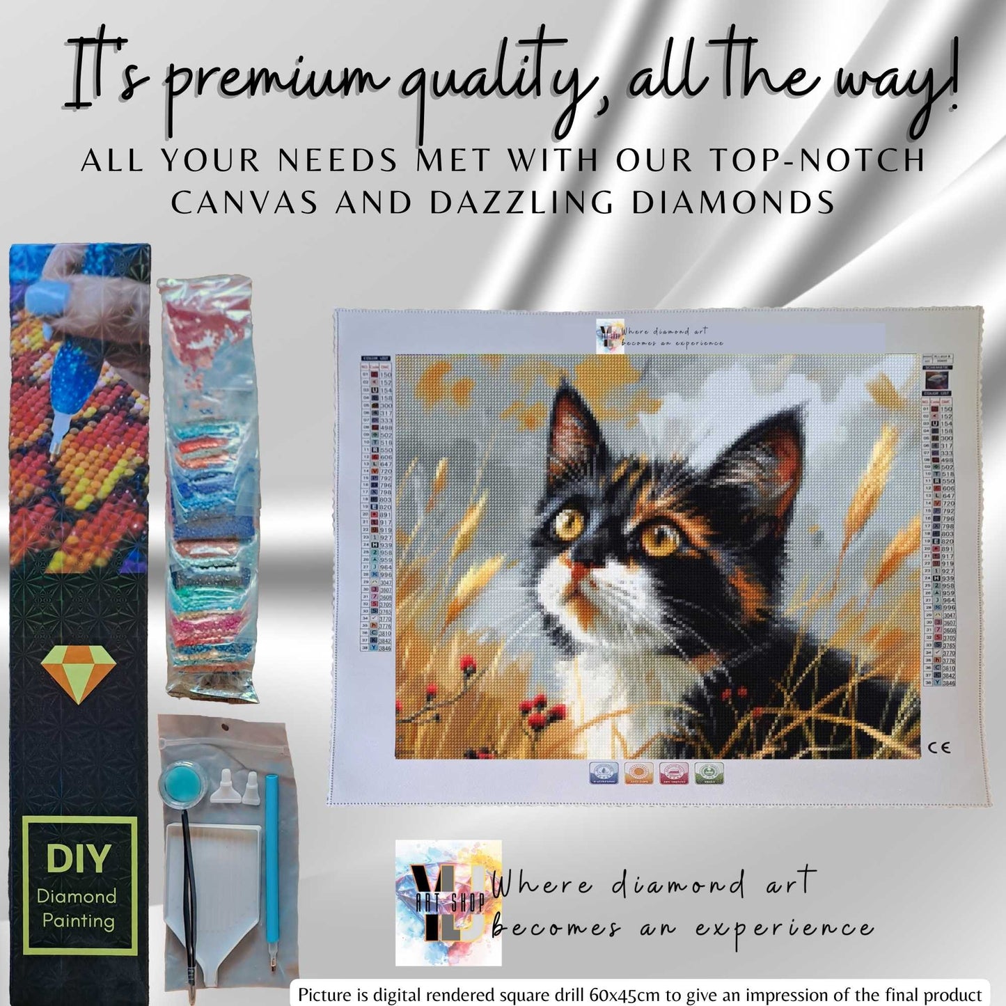 Field of Dreams - Cat Diamond Painting Kit - YLJ Art Shop - YLJ Art Shop