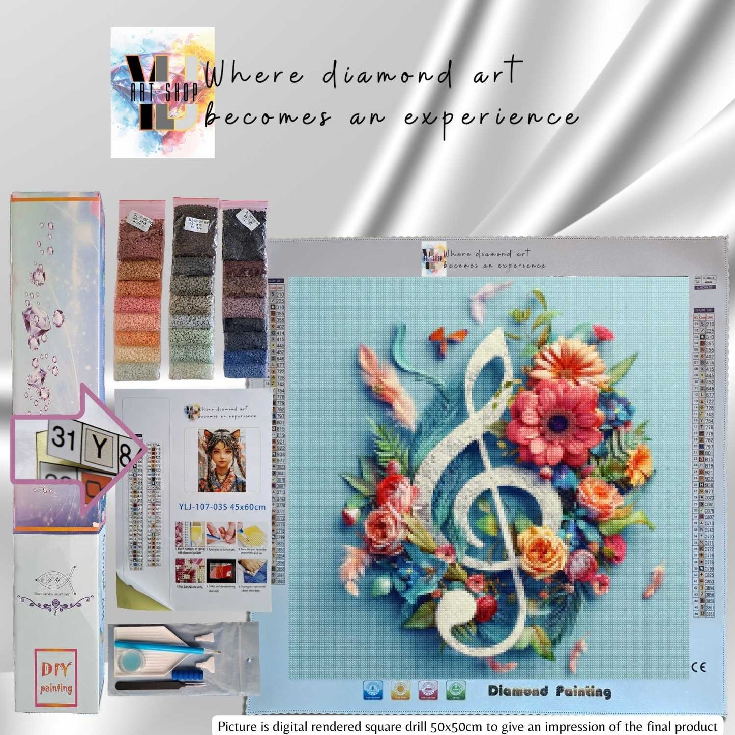 Harmony of Colors - Flowers Diamond Painting Kit - YLJ Art Shop - YLJ Art Shop