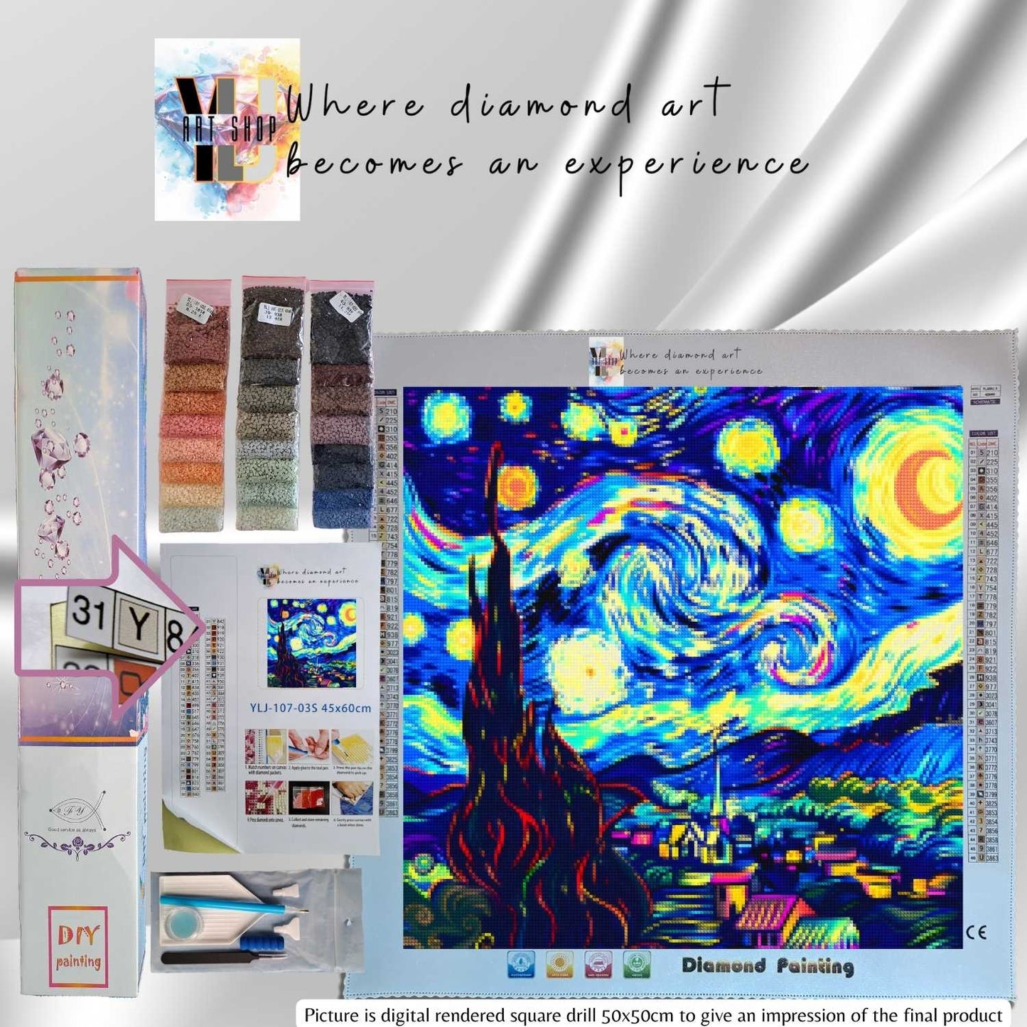 Luminous Night - Famous Artists Diamond Painting Kit - YLJ Art Shop - YLJ Art Shop