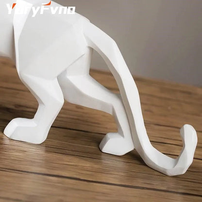 Elegance in Motion: Resin Leopard Statue - YLJ Art Shop