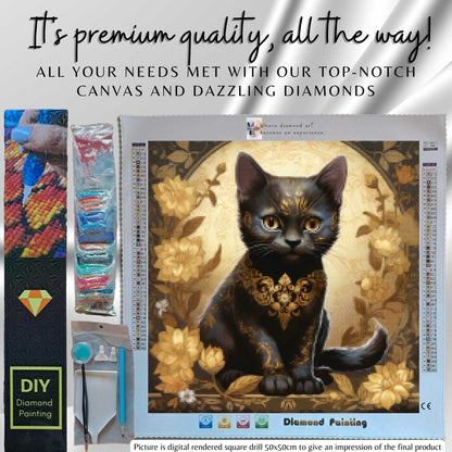 Mystical Garden Kitten - Cat Diamond Painting Kit - YLJ Art Shop - YLJ Art Shop