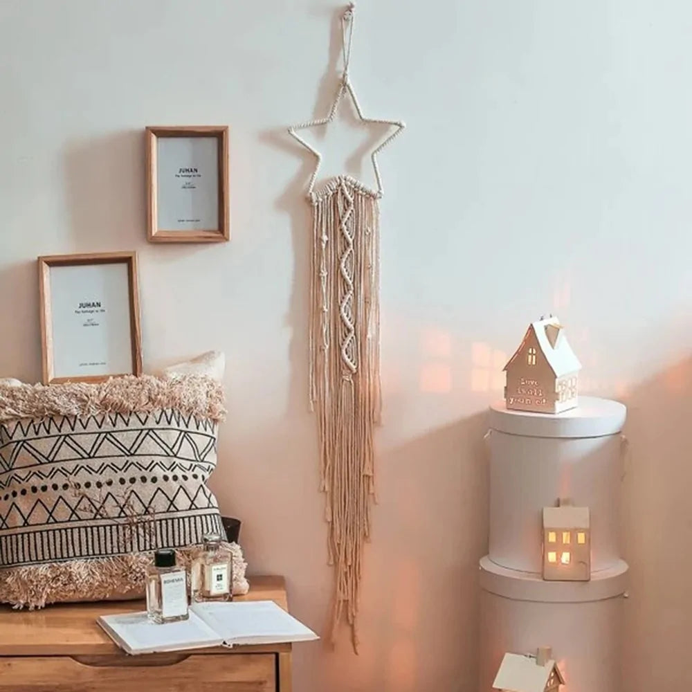 Starlit Harmony: Macrame Wall Decor - YLJ Art Shop