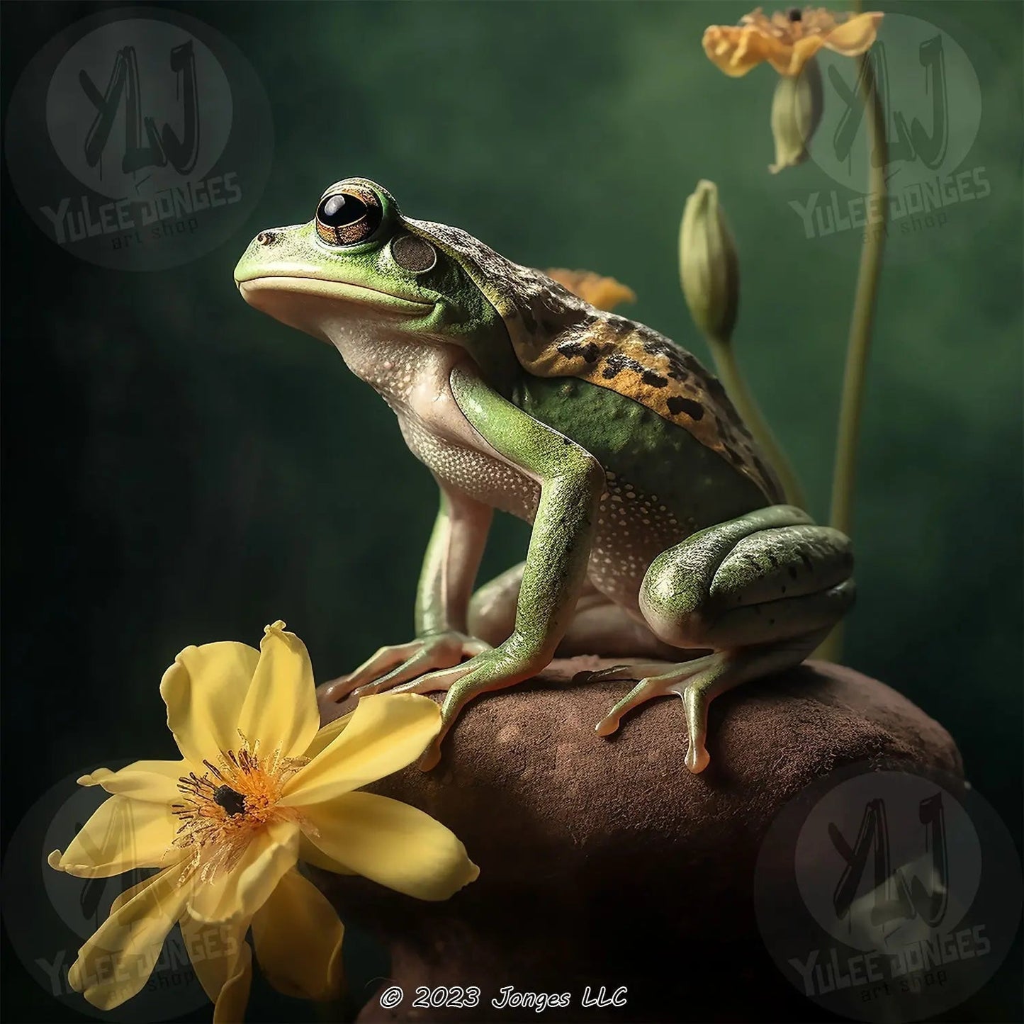 Pondside Posy Prince - Frog Diamond Painting Kit - YLJ Art Shop - YLJ Art Shop