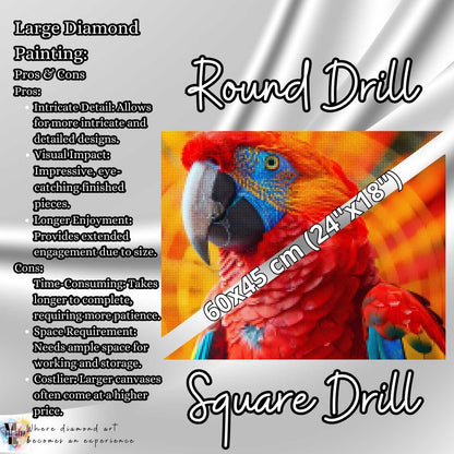 Radiant Scarlet Macaw - Parrot Diamond Painting Kit - YLJ Art Shop - YLJ Art Shop