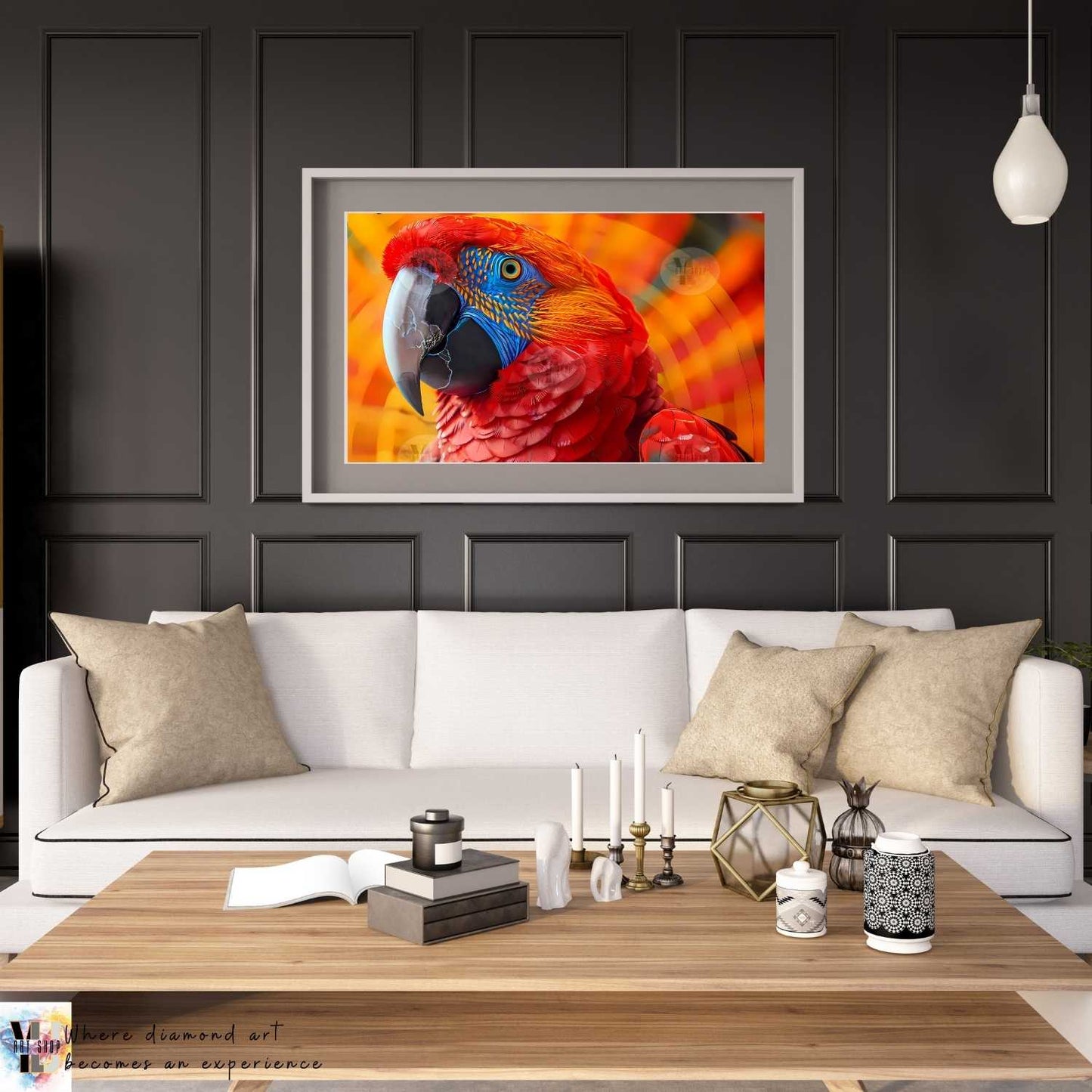 Radiant Scarlet Macaw - Parrot Diamond Painting Kit - YLJ Art Shop - YLJ Art Shop