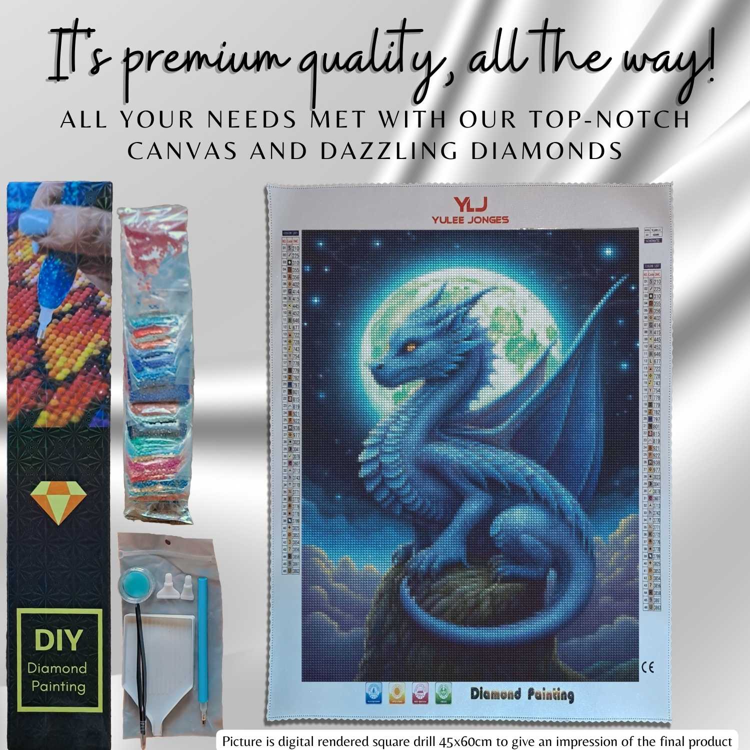 Starry Guardian - Dragon Diamond Painting Kit - YLJ Art Shop - YLJ Art Shop